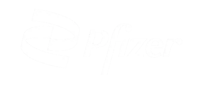 White Logo of Pfizer